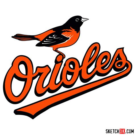how to draw the baltimore orioles logo